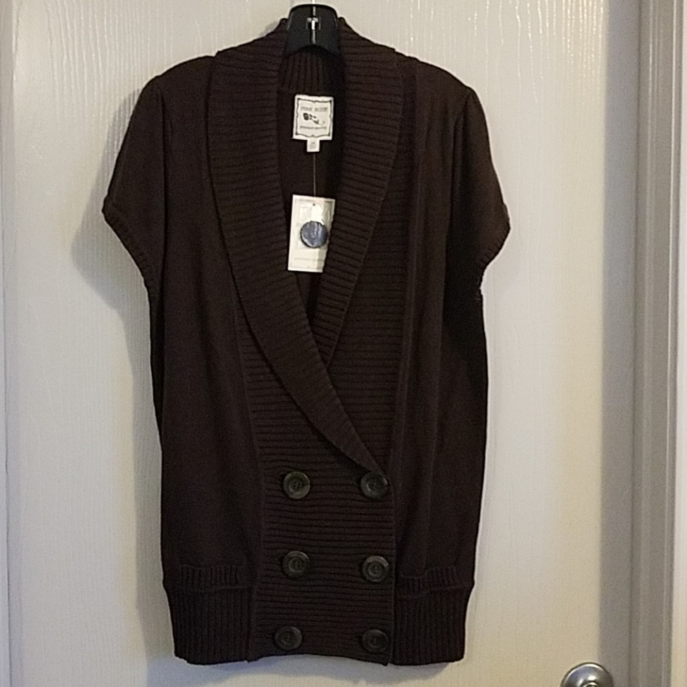 NEW Pink Rose blouse size 2X with tags ATTACHED brown